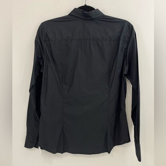 WEARCISCO paper cotton shirt in jet black Womens Large - Picture 9 of 9